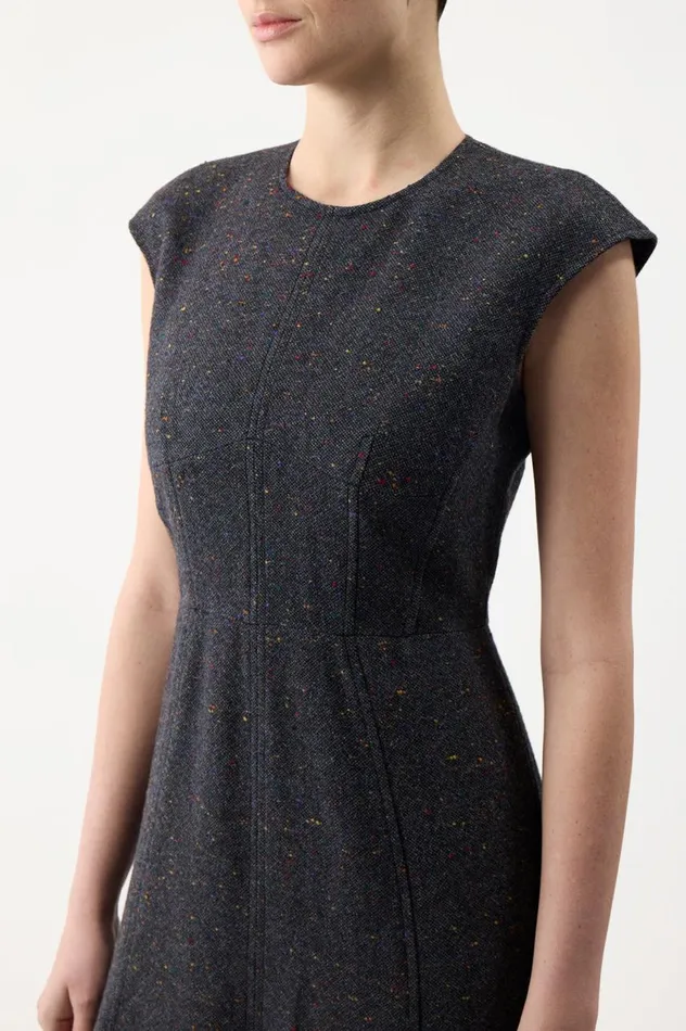 Women Dresses Gabriela Hearst Crowther Dress In State Multi Cashmere Virgin Wool