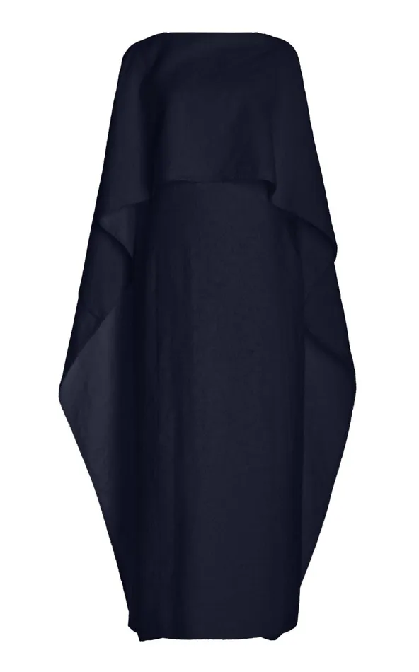 Women Dresses Gabriela Hearst Hunter Dress In Dark Navy Cashmere Silk