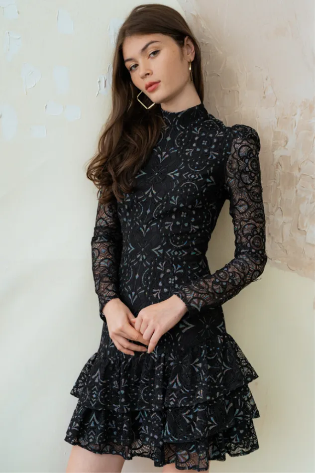 Women Dresses YUMI KIM ROBYN DRESS Brandy Lace Black