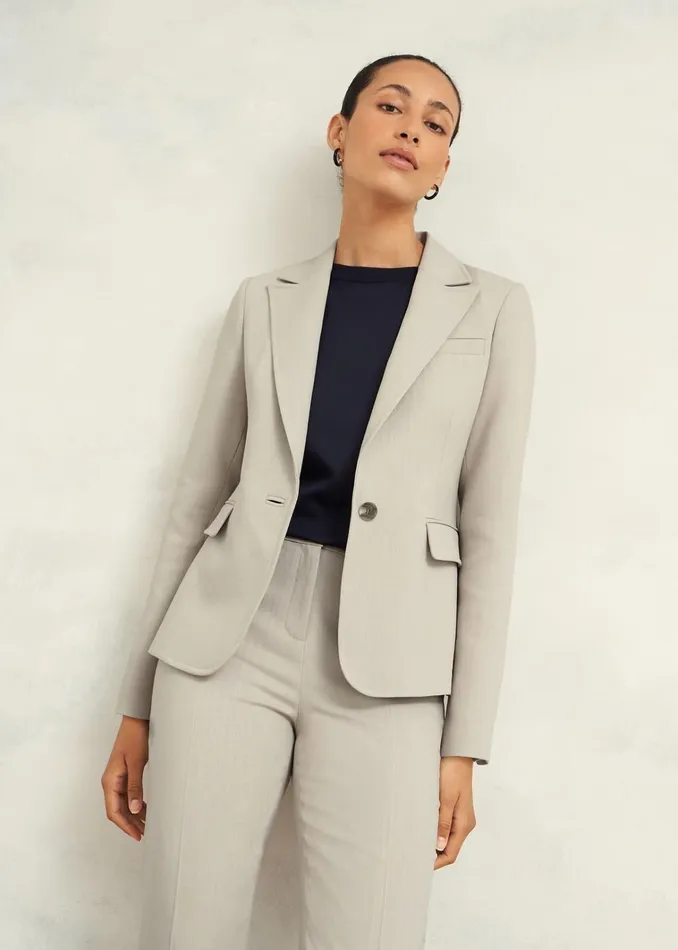 Women Ellen Jacket Buff Grey Hobbs Suits and CoOrds