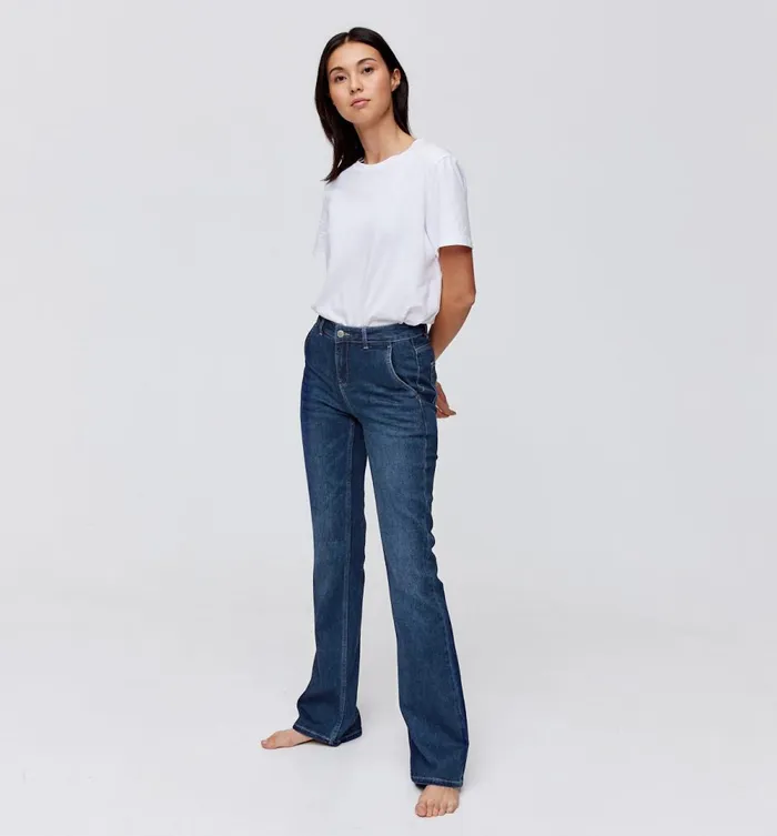 Women Eugene Flared Jeans 8211 Rinse Denim Promod Jeans