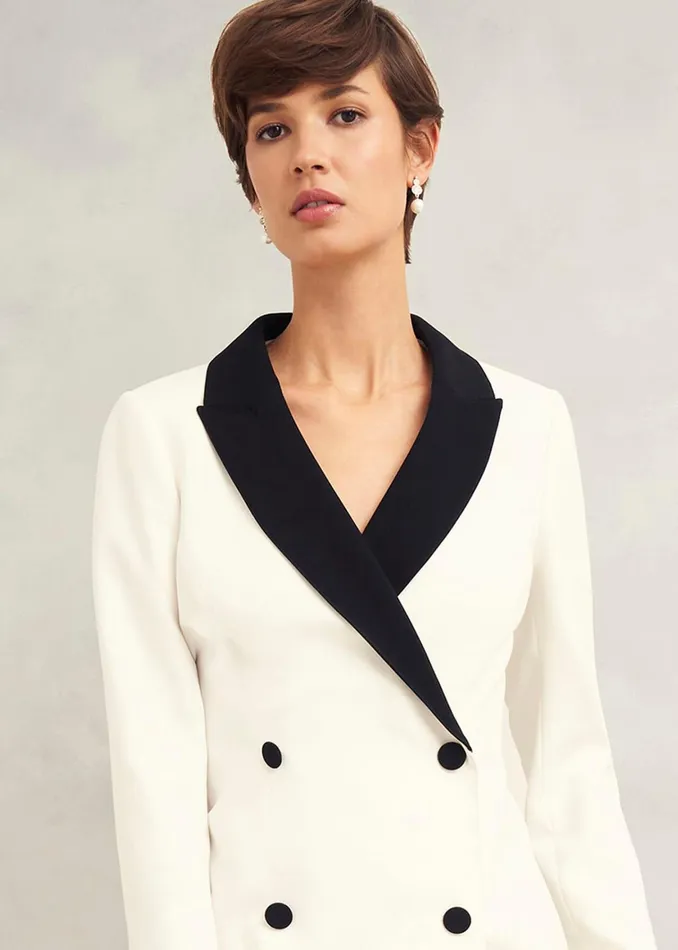 Women Exbury Dress Ivory Black Hobbs Dresses and Jumpsuits