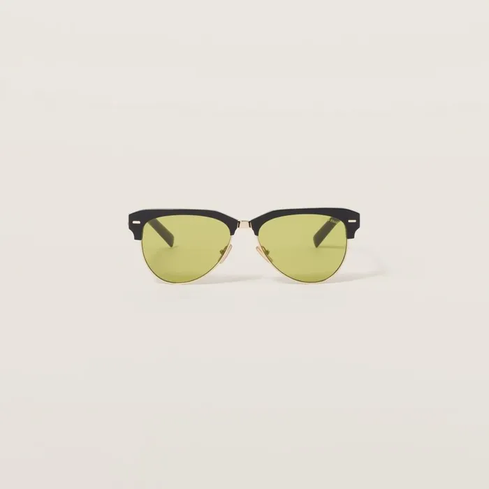 Women Eyewear Miu Miu Miu Miu Runway Sunglasses Acid Yellow Lenses