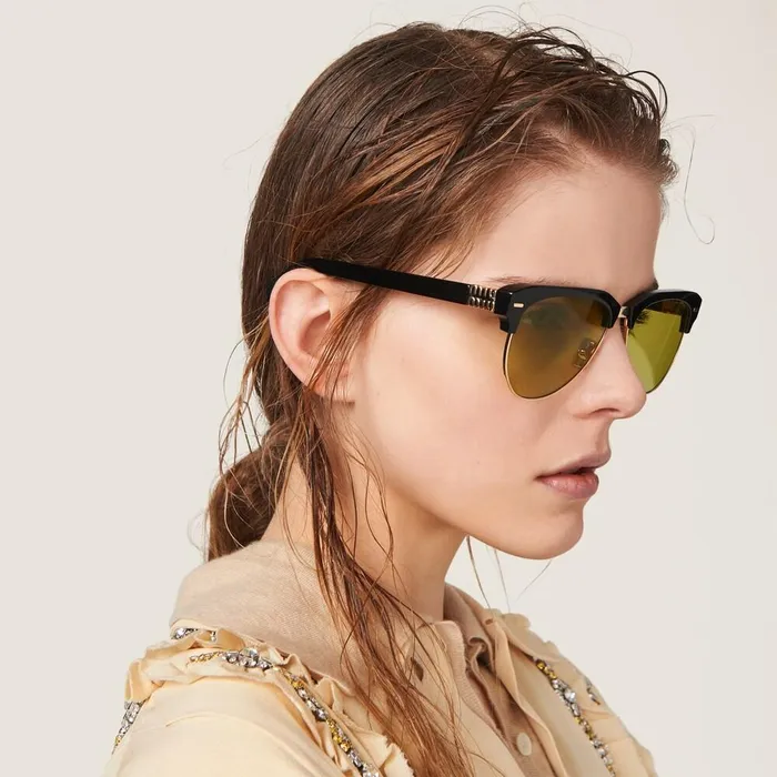 Women Eyewear Miu Miu Miu Miu Runway Sunglasses Acid Yellow Lenses Women Eyewear Miu Miu Miu Miu Runway Sunglasses Acid Yellow Lenses