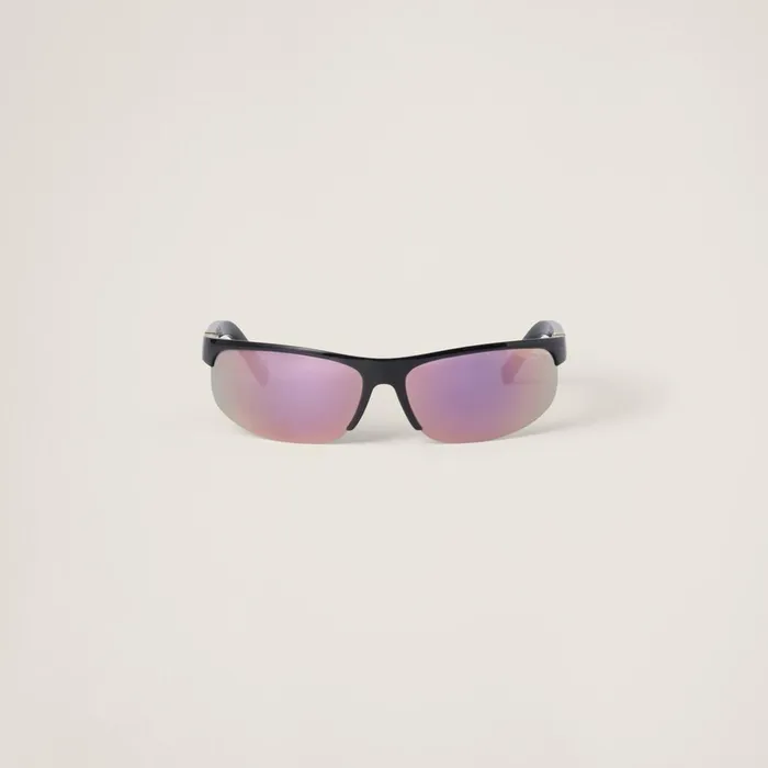 Women Eyewear Miu Miu Miu Miu Runway Sunglasses Mirrored Mauve Lenses