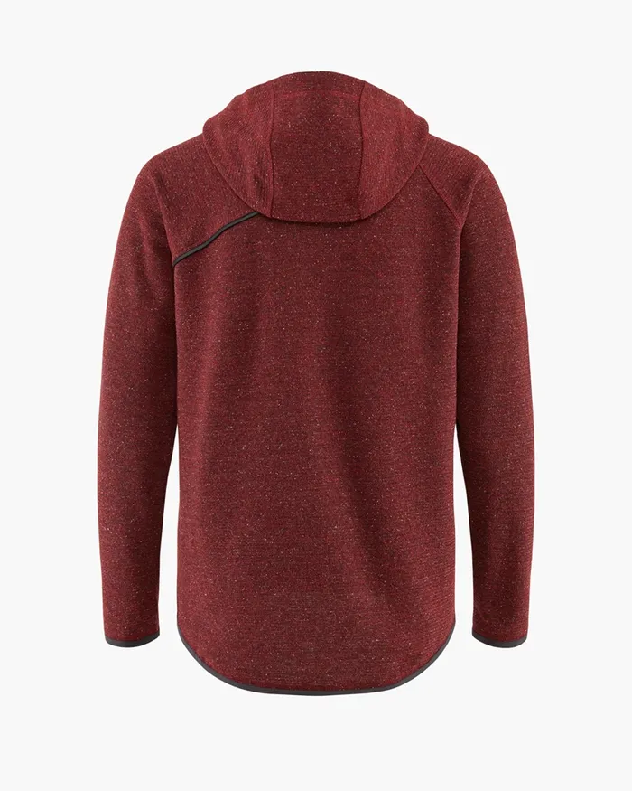 Women Falen Wooly Hooded Wool Sweatshirt Rose Red Klttermusen Fleeces and Sweaters