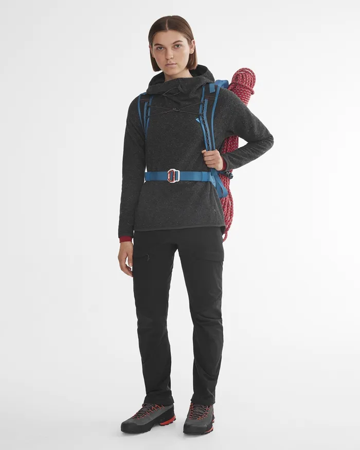 Women Falen Wooly Hooded Wool Sweatshirt Rose Red Klttermusen Fleeces and Sweaters