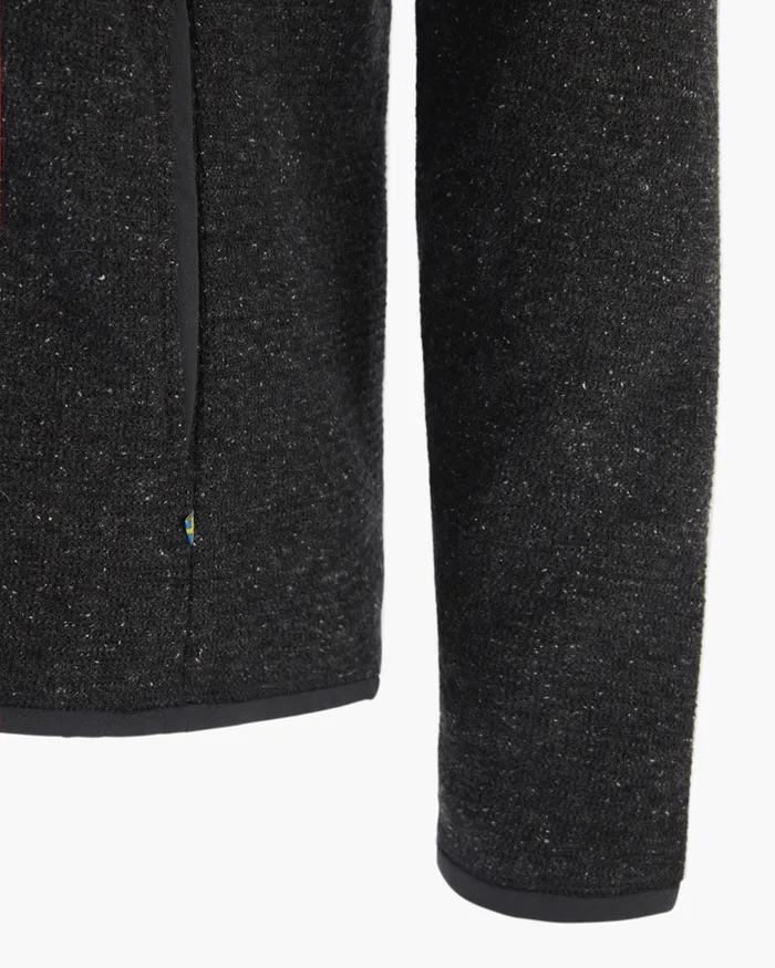 Women Falen Wooly Hooded Wool Sweatshirt Rose Red Klttermusen Fleeces and Sweaters