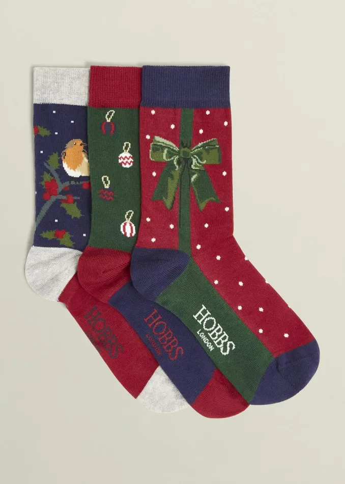 Women Festive Sock Set Multi Hobbs Socks and Tights