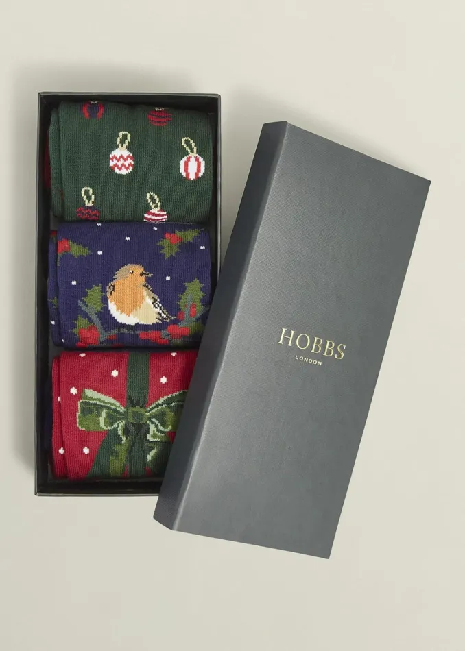 Women Festive Sock Set Multi Hobbs Socks and Tights
