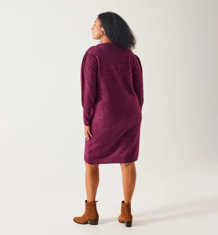 Women Flecked Jumper Dress 8211 Red Promod Dresses Women Flecked Jumper Dress 8211 Red Promod Dresses