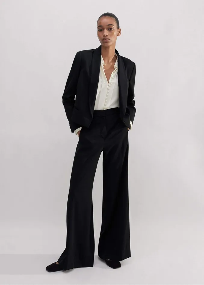 Women Forever Shawl Collar Crop Tux Jacket Black MEEM