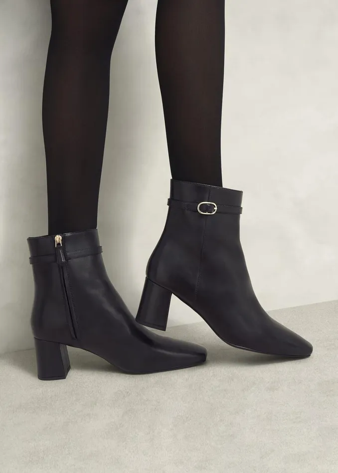 Women Gabriella Leather Ankle Boots Black Hobbs Ankle Boots