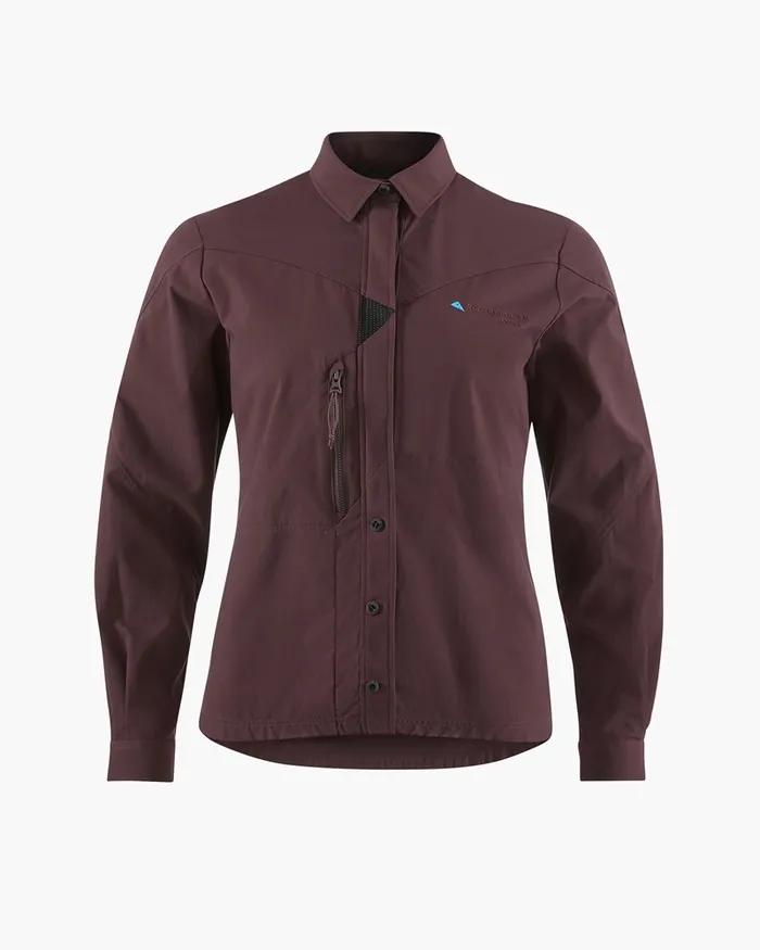 Women Garm Levitend Long Sleeve Shirt Amaranth Red Klttermusen Shirts