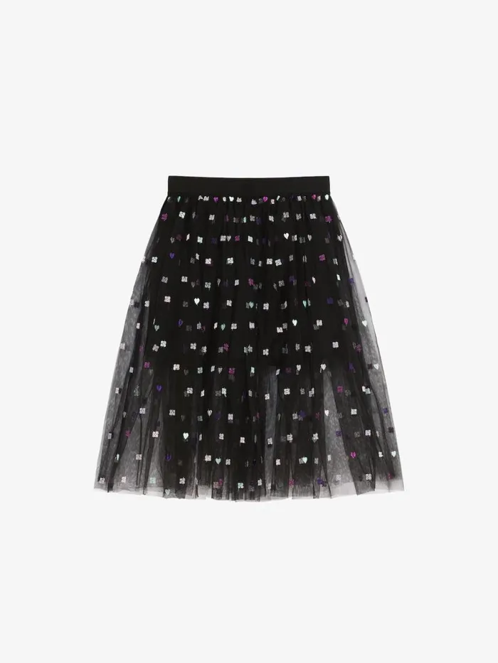 Women Girl 4 To 12 Years Givenchy Skirt In 4G Tulle Black