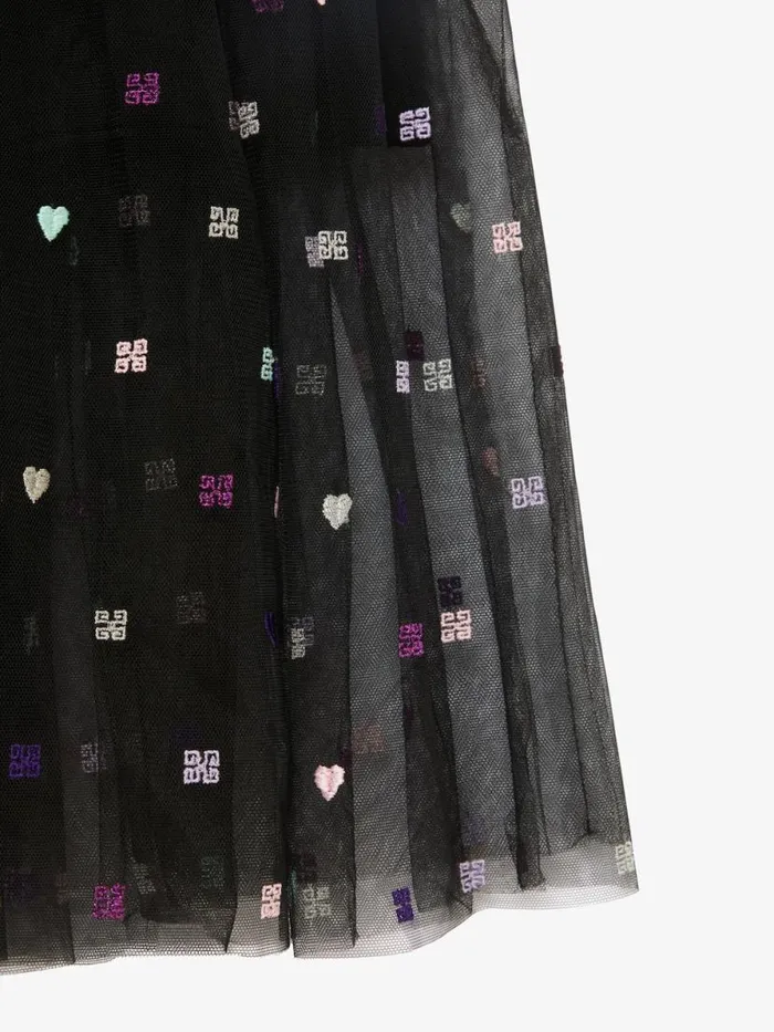 Women Girl 4 To 12 Years Givenchy Skirt In 4G Tulle Black
