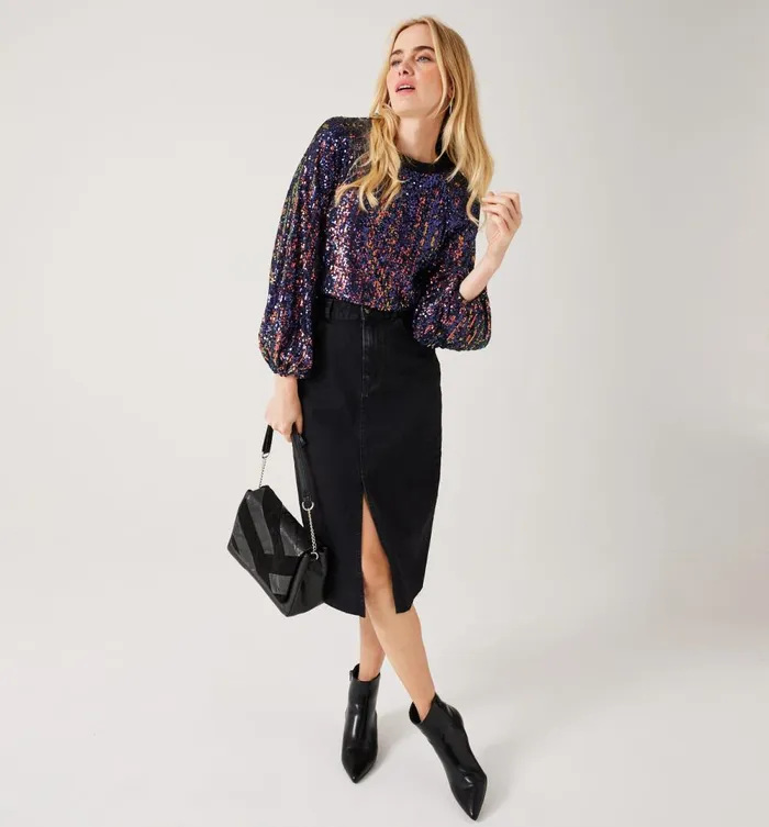 Women Glitzy Blouse 8211 Prune Fonce Promod Shirts And Tunics Women Glitzy Blouse 8211 Prune Fonce Promod Shirts And Tunics