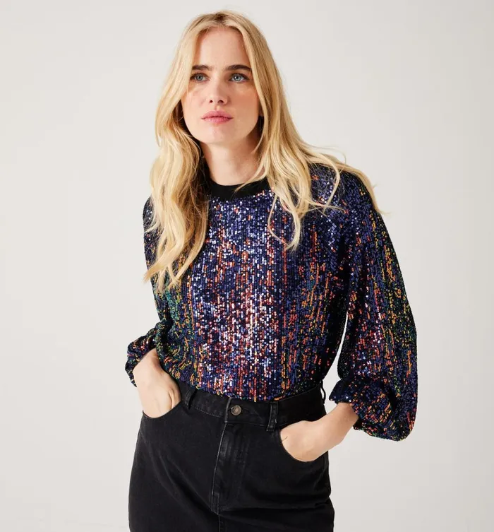 Women Glitzy Blouse 8211 Prune Fonce Promod Shirts And Tunics Women Glitzy Blouse 8211 Prune Fonce Promod Shirts And Tunics