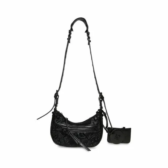 Women GLOW BAG BLACK RHINESTONES Black Steve Madden Crossbody Bags