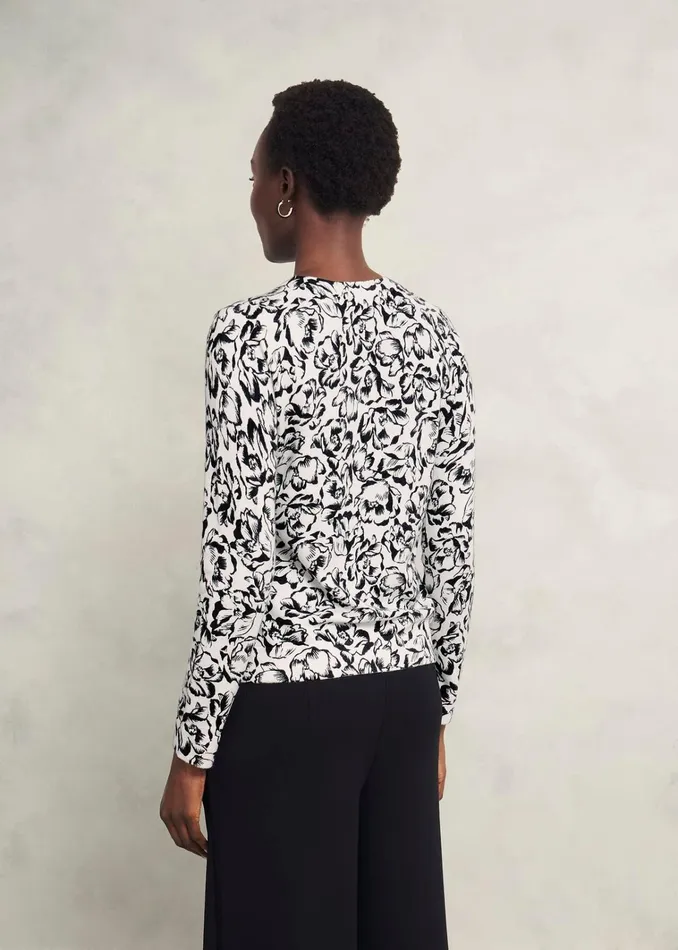 Women Harlow Jumper With Wool Ivory Black Hobbs Jumpers and Cardigans