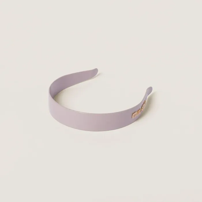 Women Headbands And Hair Accessories Miu Miu Plexiglas Headband Orchid Pink