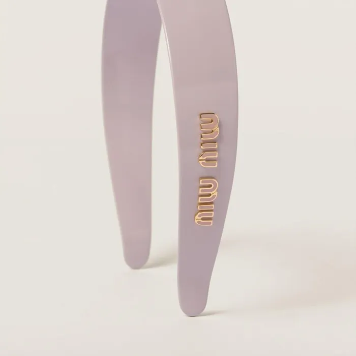 Women Headbands And Hair Accessories Miu Miu Plexiglas Headband Orchid Pink Women Headbands And Hair Accessories Miu Miu Plexiglas Headband Orchid Pink