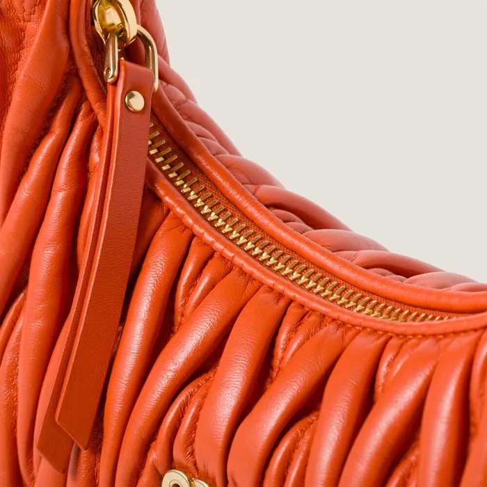 Women Hobo Bags Miu Miu Wander Matelass Nappa Leather Hobo Bag Orange Women Hobo Bags Miu Miu Wander Matelass Nappa Leather Hobo Bag Orange