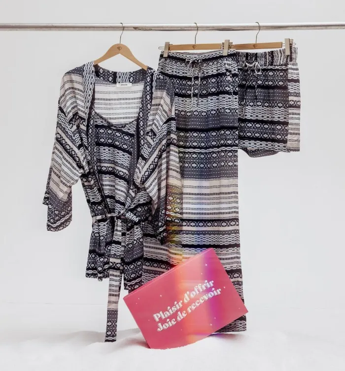 Women Homewear Patterned Kimono 8211 Multicolour Print Promod Jumpers And Cardigans