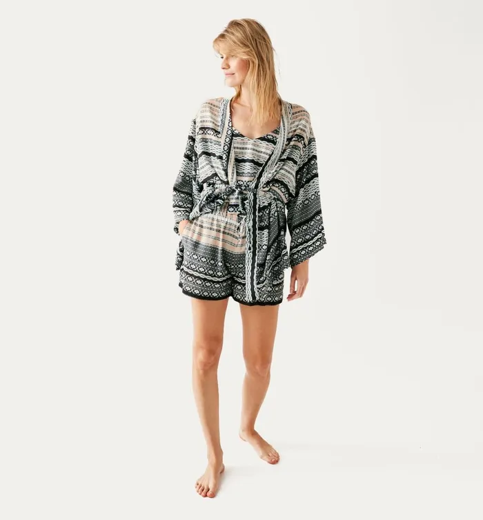 Women Homewear Patterned Kimono 8211 Multicolour Print Promod Jumpers And Cardigans Women Homewear Patterned Kimono 8211 Multicolour Print Promod Jumpers And Cardigans