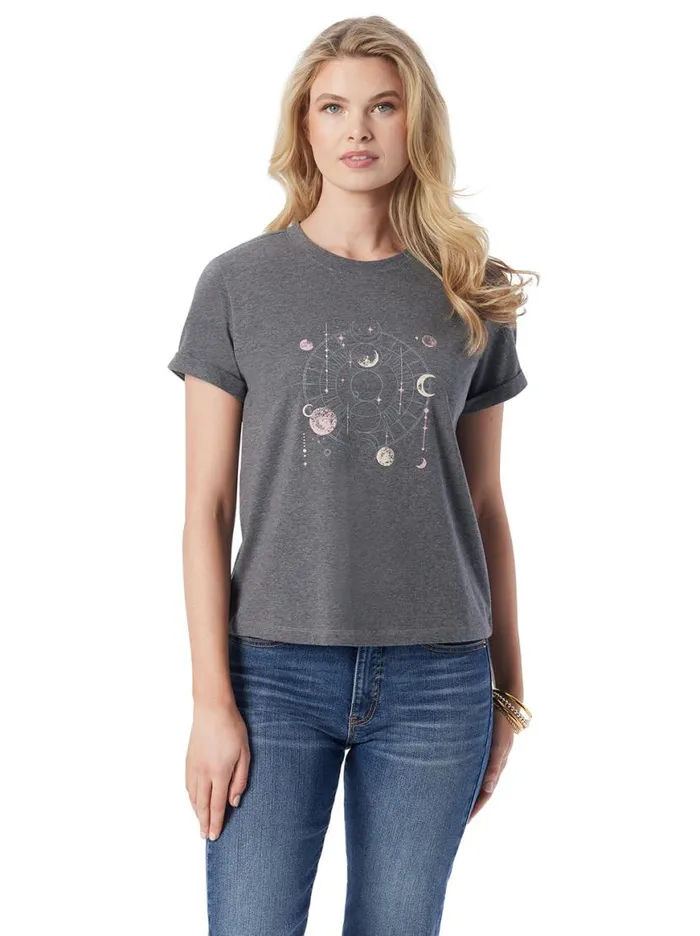 Women Ike Tee In Dark Heather Grey Jessica Simpson Tops and Tees