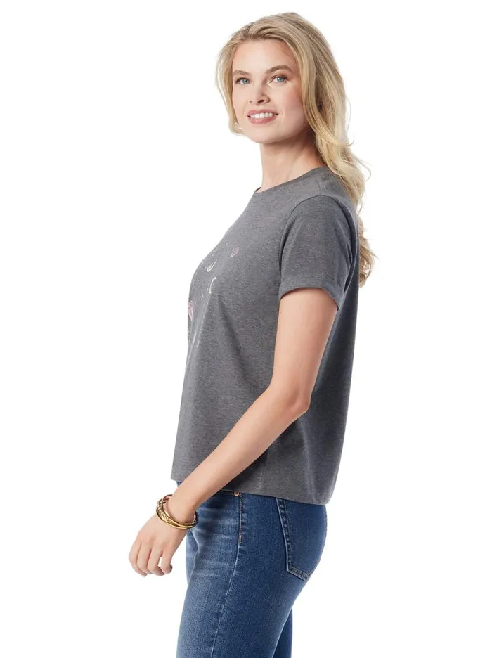 Women Ike Tee In Dark Heather Grey Jessica Simpson Tops and Tees