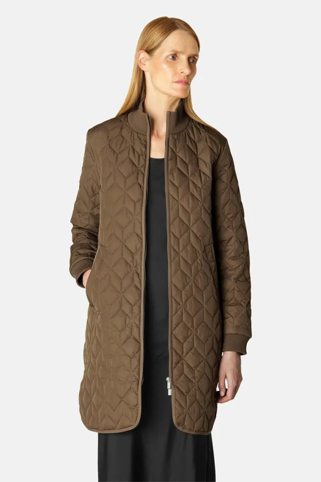 Women Ilse Jacobsen Jackets And Coats Padded Quilt Coat 8211 Cub Brown