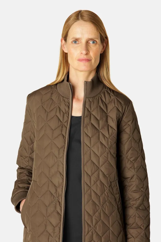 Women Ilse Jacobsen Jackets And Coats Padded Quilt Coat 8211 Cub Brown