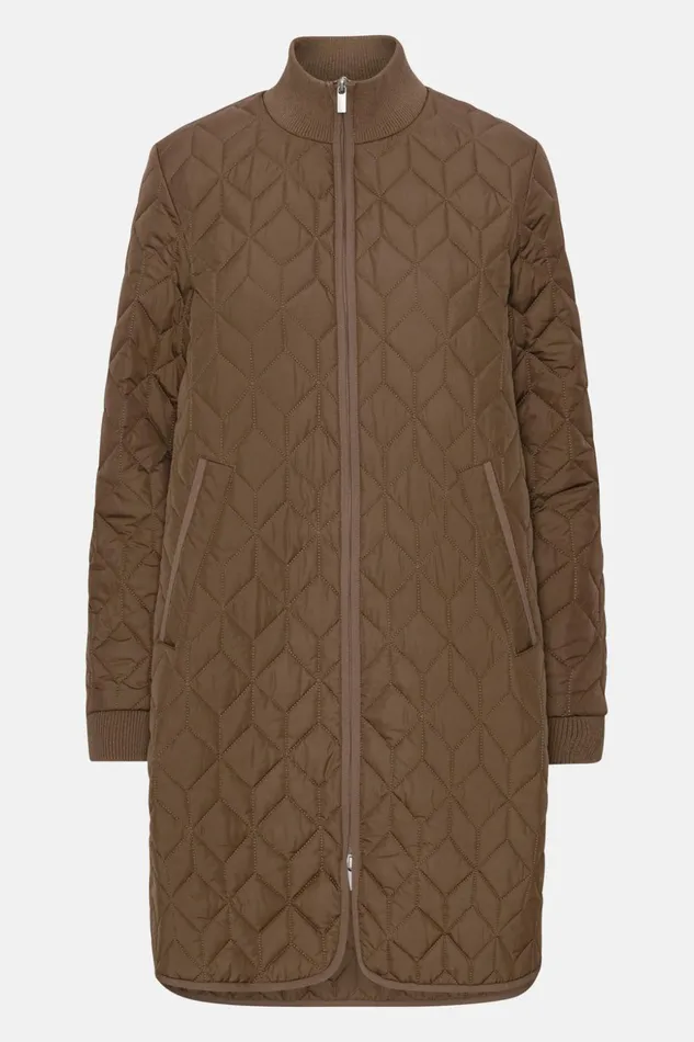 Women Ilse Jacobsen Jackets And Coats Padded Quilt Coat 8211 Cub Brown