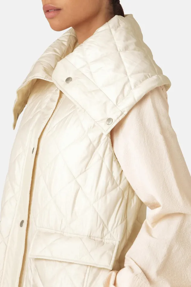 Women Ilse Jacobsen Jackets And Coats Padded Vest 8211 Whitecap Women Ilse Jacobsen Jackets And Coats Padded Vest 8211 Whitecap