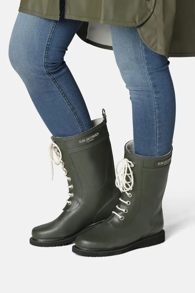 Women Ilse Jacobsen Rainboots Medium 34 Rubber Boots 8211 Army