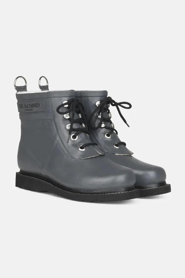 Women Ilse Jacobsen Rainboots Short Short Rubber Boots 8211 Grey
