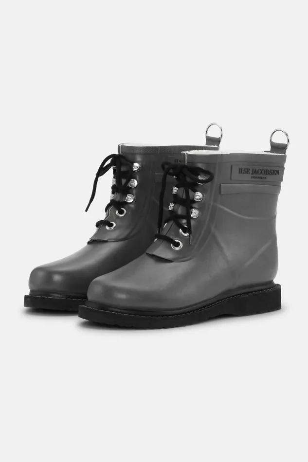 Women Ilse Jacobsen Rainboots Short Short Rubber Boots 8211 Grey Women Ilse Jacobsen Rainboots Short Short Rubber Boots 8211 Grey