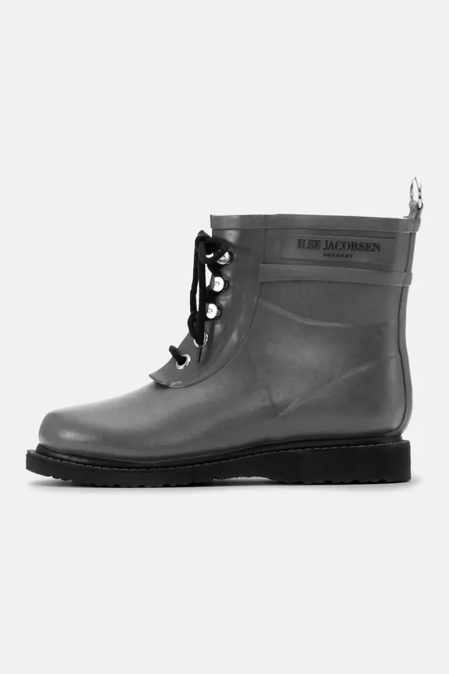 Women Ilse Jacobsen Rainboots Short Short Rubber Boots 8211 Grey Women Ilse Jacobsen Rainboots Short Short Rubber Boots 8211 Grey