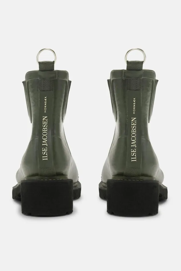 Women Ilse Jacobsen Rainboots Short Short Rubber Boots With High Heel 8211 Army Women Ilse Jacobsen Rainboots Short Short Rubber Boots With High Heel 8211 Army