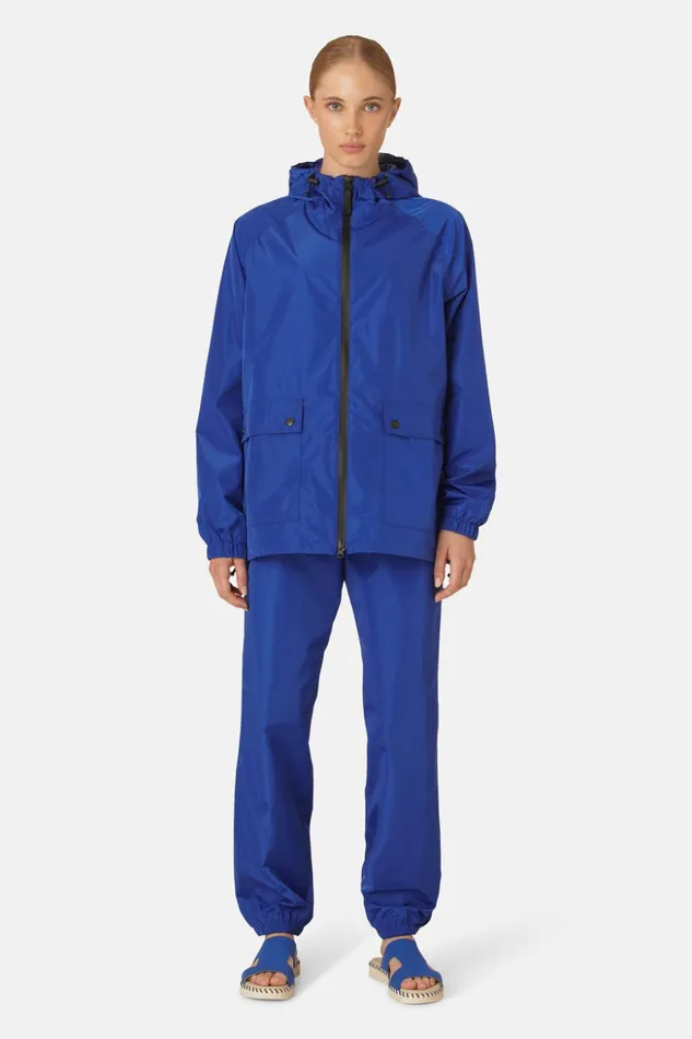Women Ilse Jacobsen Raincoats Rain Jacket 8211 Blue Web