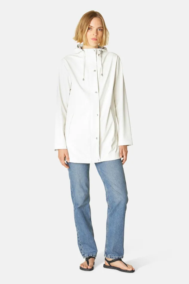 Women Ilse Jacobsen Raincoats Rain Jacket 8211 Milk Creme