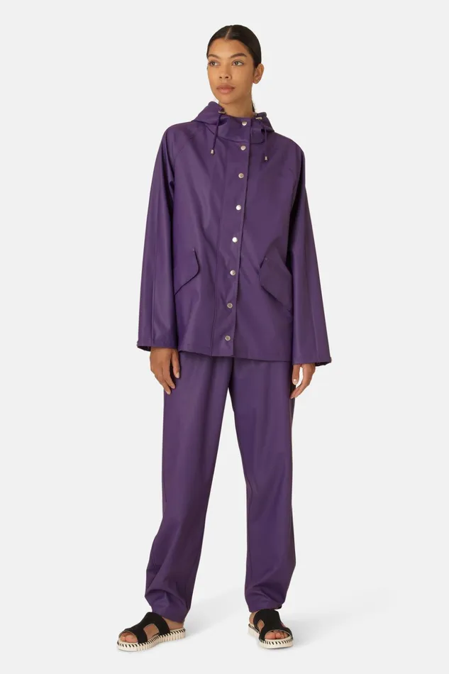 Women Ilse Jacobsen Raincoats Rain Jacket 8211 Purple Rain