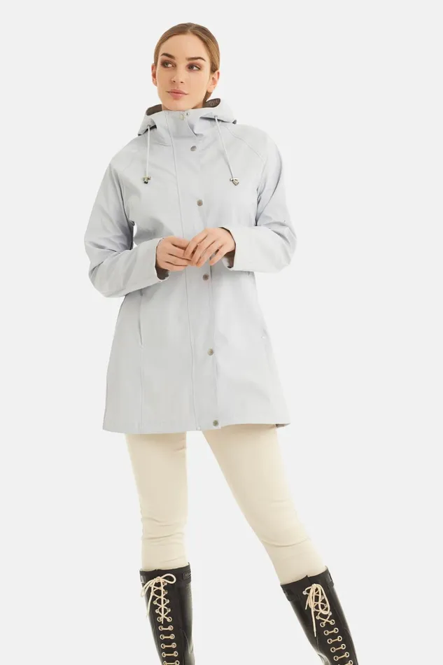 Women Ilse Jacobsen Raincoats Raincoat 8211 White Blue