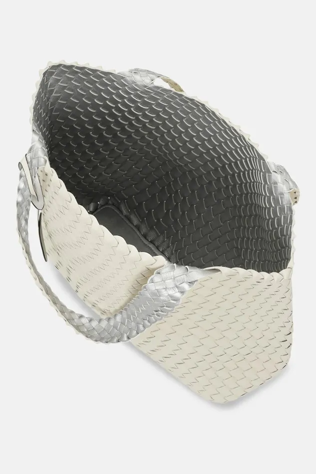 Women Ilse Jacobsen Tote Bags Tote Bag 8211 Egg White Silver Women Ilse Jacobsen Tote Bags Tote Bag 8211 Egg White Silver
