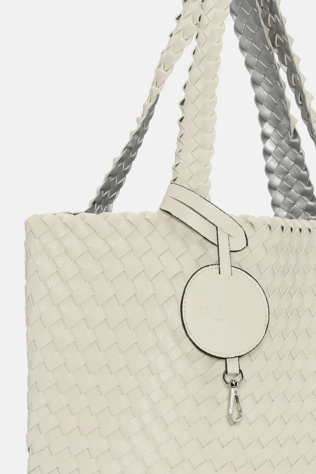 Women Ilse Jacobsen Tote Bags Tote Bag 8211 Egg White Silver Women Ilse Jacobsen Tote Bags Tote Bag 8211 Egg White Silver