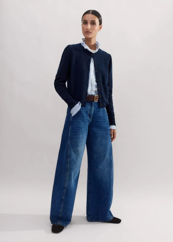 Women Impossibly Soft Feminine Stripe Shirt Bluewhite Stripe MEEM