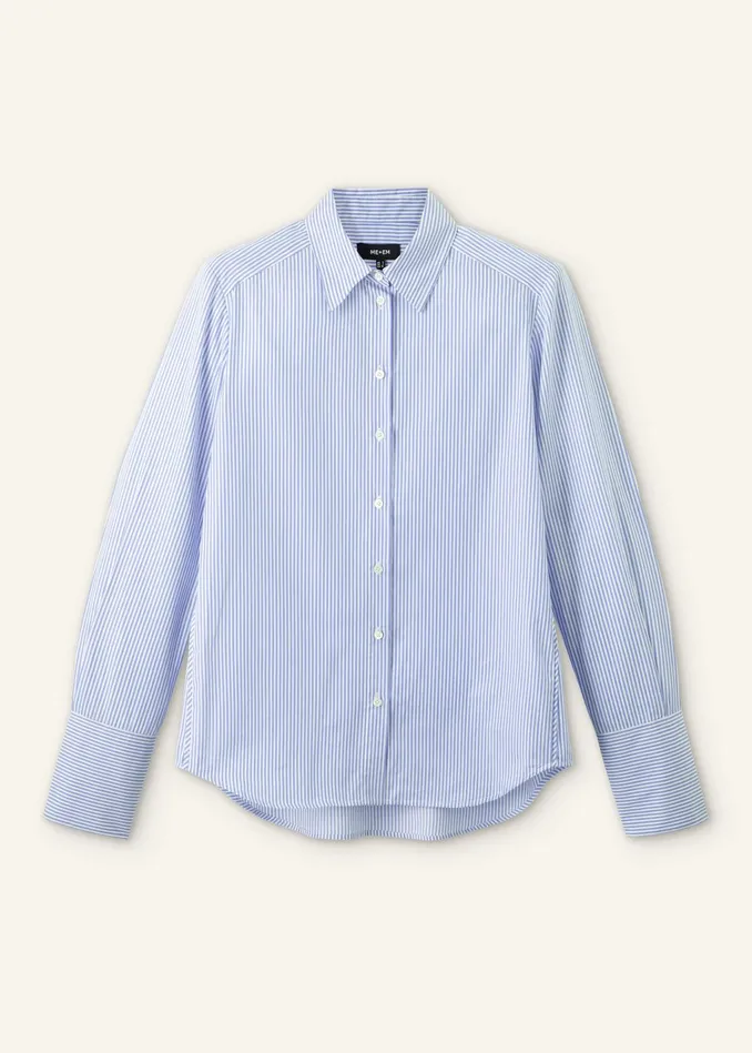 Women Impossibly Soft Forever Stripe Shirt Bluewhite MEEM