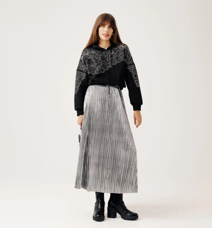 Women Indian Embroidered Sweatshirt 8211 Black Promod Jumpers And Cardigans Women Indian Embroidered Sweatshirt 8211 Black Promod Jumpers And Cardigans
