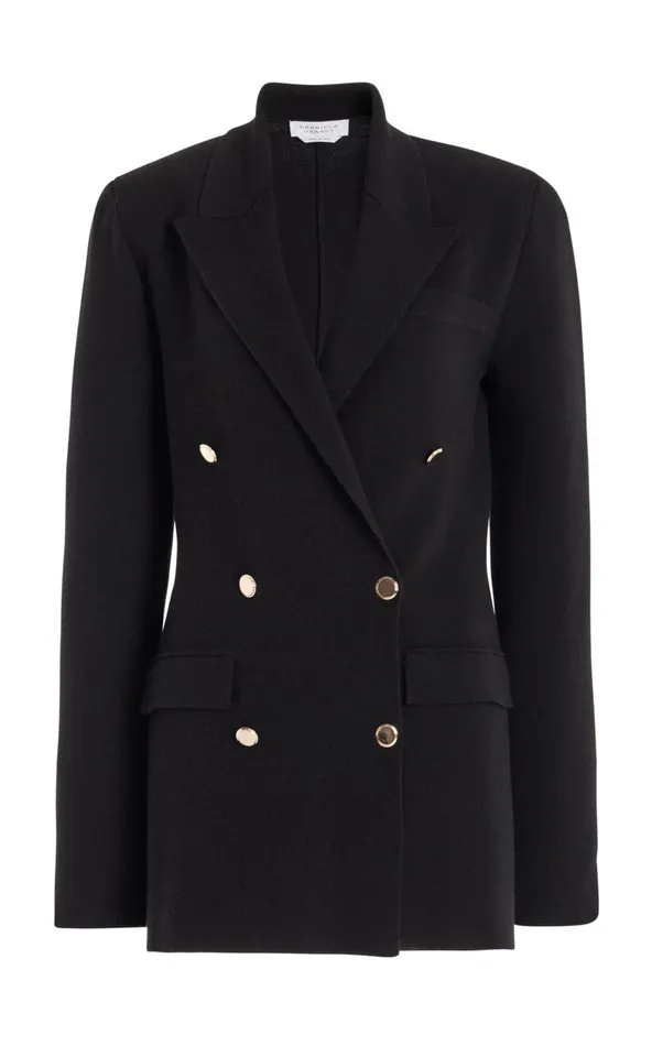 Women Jackets and Coats Gabriela Hearst Bowen Knit Jacket In Black Wool